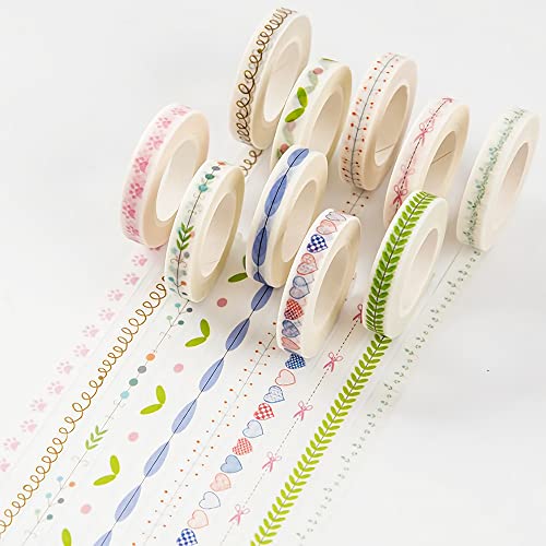 HASTHIP® 10 Pieces Flower Washi Tape Masking Tape Adhesive Decorative Tape Sticker for Scrapbooking (Pattern Various) 20 PCS HASTHIP® 10 Pieces Flower Washi Tape Masking Tape Adhesive Decorative Tape Sticker for Scrapbooking (Pattern Various) 20 PCS